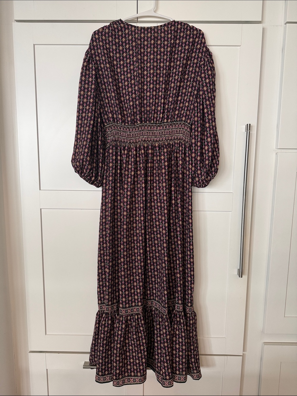 Max Studio Plum Floral V-Neck Maxi Dress - Picture 5 of 6
